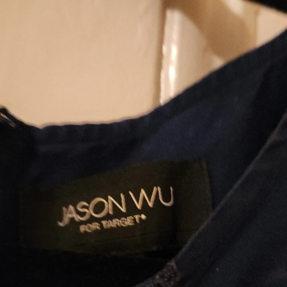 Jason Wu Blue and White Sleeveless A-Line Midi Dress - Picture 2 of 8